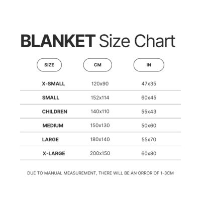 Blanket Size Chart - Beartooth Band Store