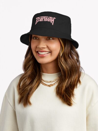 Beartooth Pink Logo Bucket Hat Official Cow Anime Merch