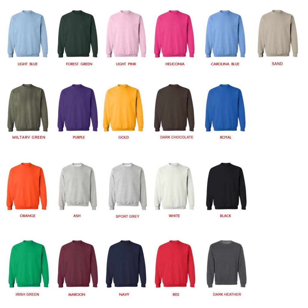 sweatshirt color chart 2 - Beartooth Band Store