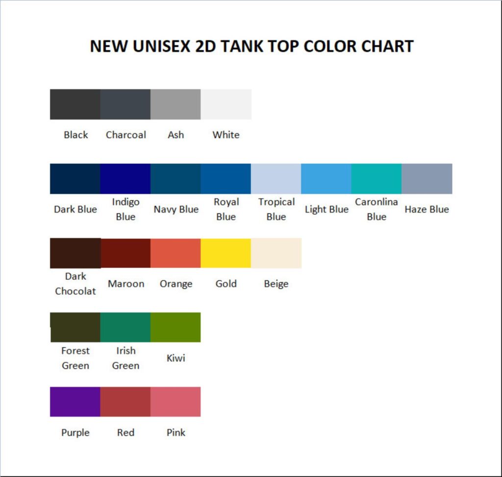 tank top color chart 2 - Beartooth Band Store