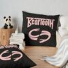 Beartooth Pink Logo Throw Pillow Official Beartooth Band Merch