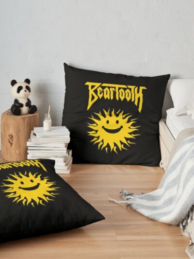 Beartooth Logo Merch Throw Pillow Official Beartooth Band Merch