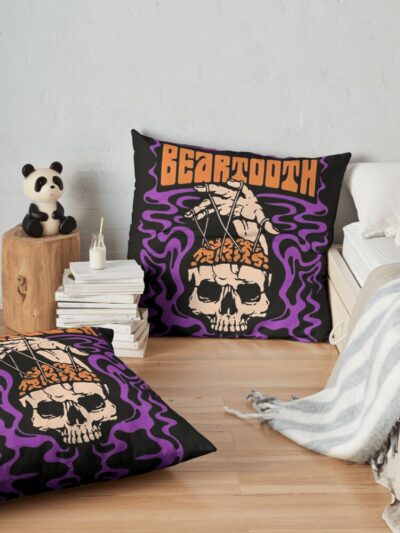 Best Seller Art1 Throw Pillow Official Beartooth Band Merch