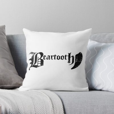 Beartooth Logo Hardcore Punk Throw Pillow Official Beartooth Band Merch