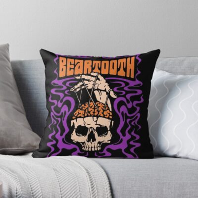 Best Seller Art1 Throw Pillow Official Beartooth Band Merch