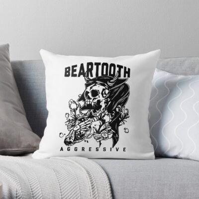 Best Seller Art4 Throw Pillow Official Beartooth Band Merch