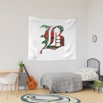 Beartooth Rose Floral Logo Tapestry Official Beartooth Band Merch